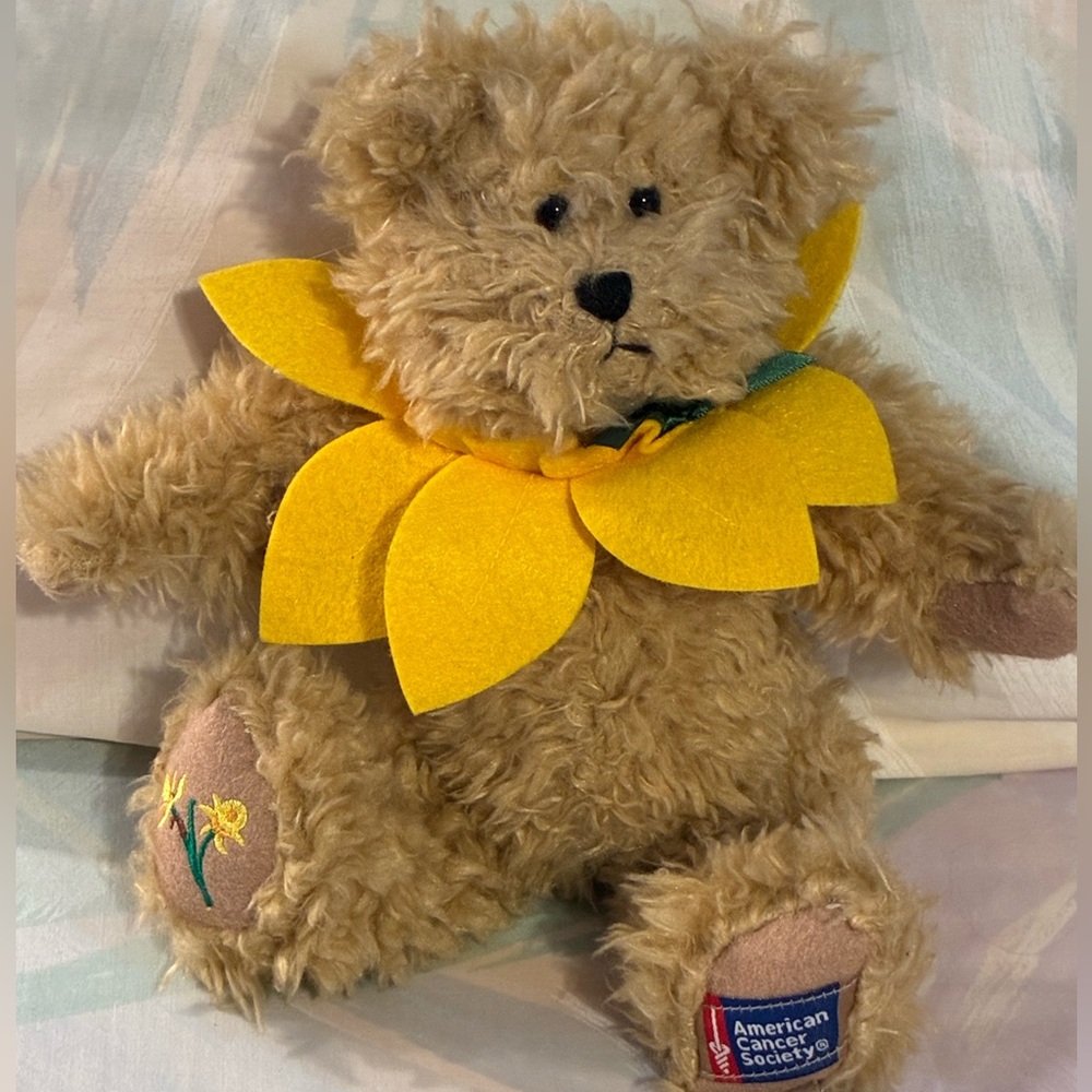 Special Edition Boyd’s Teddy Bear with Bright Yellow Felt Flower Collar